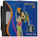 GN CD wallet PVC opbergbox 24 cd zwart