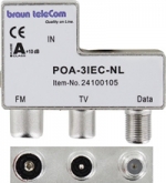 Braun POA3 IEC Radio-TV-Modem data opdruk verdeler