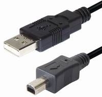 A naar 4pol. mini USB kabel 1.80 m.