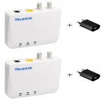 Teleste 2x EOC05 MoCa 1G coax adapter +2x USB adapter